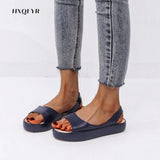 Women's Sandals Woman Peep Toe Sandals Female Elegant Flat Shoes 2023 Ballet Flats Plus Size 42 43 Shoes Woman Orange