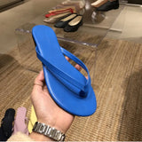 with Candy Color Thong Flip-flops Women Slides Outdoor Non-slip Beach Sandals Summer New Women Slippers Plus Size