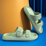 Buckle Thick Platform Slippers Women Home Soft Sole eva Cloud Slides Sandals Woman 2023 Summer Non Slip Beach Flip