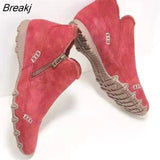Brand Winter Boots Leopard Women Shoes Flat Casual Cotton Shoes Ankle Boots Thicken Warm Snow Boots Plush Couple