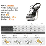 PVC Transparent Diamond Women Shoes Entire Hyaline Summer Crystal High-Heels Model Show 14.5CM Super High Heel