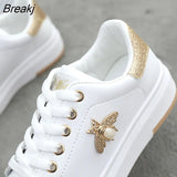 Women Casual Shoes 2021 New Women Sneakers Fashion Breathable PU Leather Platform White Women Shoes Soft Footwears