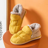 2023 Winter Warm Home Slippers Women Plush Waterproof Cotton Foot Slipper Female Indoor Outdoor Flat Couple Shoes