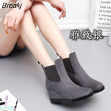 Women Rain Boots Waterproof Female Wedge Boots Non-slip Water Shoes for Women PVC Ladies