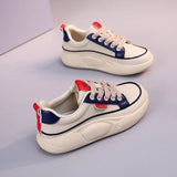Mujer 2024 Women Vulcanized Shoes Platform Casual Sneakers Fashion Lace Up Outdoor Sport Running Comfortable