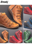 2023 Autumn Winter Retro Women Shoes Fashion Leather Ankle Boots Zapatos De Mujer Wram Botas Booties Chaussures