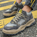 New Retro High-Grade Water Washing And Scrub Men's Shoes Trend Korean Version Of Low-Top Pastry Shoes With Thick