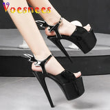 Stripper Heels Women Shoes Sexy Show Sandals Party Club Platform Stiletto High-heeled Pole Dance Prom Dress Shoes