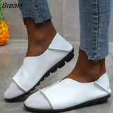 Ballet Flats for Women White Leather Loafers Spring Summer 2023 Moccasin Moccasin Flats Shoes Casual Comfortable