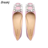 Office Lady Shoes Women Flats Spring Summer Elegant Woman Single Shoes Black Pink Green Plus Size 42