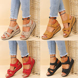 Summer Trend Women Sandals Soft Bottom Wedge Heels Sandals Women Platform Sandalias Mujer Elegant Wedges Shoes for