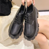 Women's Pumps 2023 Female Wild Thick High Heel Retro Black Work Shoes Spring and Autumn Sponge Cake Low Single Shoes