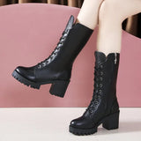 And Winter New Martin Boots Women Thick And Thick Bottom High-Heel Boots - Large