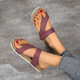 of Womens Summer 2023 Fashion Flat Roman Women Sandals Orthopedic Flip-flops Slippers Ladies Set-toe Platform Beach