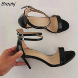 2023 Women Sandals Summer Fashion Brand Thin High Heels Ankle Strap Gladiator Sandal Narrow Band Party Pump
