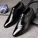 New Fashion Mens Leather Shoes Wedding Business Dress Nightclubs Oxfords Breathable Working Lace Up