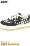 Women's Platform Sneakers Female Ins Trend Lattice Tennis Casual Basketball Footwear Fashion New Canvas Sports