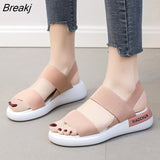 Women's Sandals 2022 Summer Fashion Platform Romen Sandals Women Closed Toe Flat Sandals Women Outdoor Casual Sport