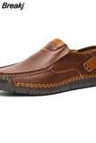 Men's Handmade Leather Shoes Comfortable Spring One Stirrup Moccasin Fashion Casual Sneakers Zapatillas De
