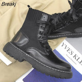 Military Ankle Boots Men Work Shoes Casual 2023 Snow Hunting Tactical Boots Waterproof Leather Lace Up Botas Militares