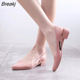Women Pointed Toe Chunky Med High Heels Casual Comfort Wedges Beach Shoes for Women Closed Toe Sandal Wedding Shoes