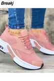 Sneakers Spring and Autumn New Lace Up Wedge Platform Shoes 2023 Outdoor Fashion Air Cushion Casual