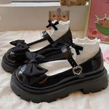 Womens Derby Shoes Autumn Female Footwear Clogs Platform Leather Fall Dress New Creepers Retro Basic Mary Janes Rubber PU Hoof