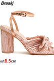2023 Summer Woman Sandals Super High Heel With Butterfly-knot Sweet Lady Office Woman Sandals Shoes Plus Size