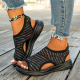Breakj Summer New Large-Size Fashion Thick-Bottomed Flying Weaving Outside Wearing Fish-Mouthed