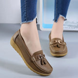Women Shoes 2023 Spring Autumn Flats Leather Breathable Moccasins Women Boat Shoes Ballerina Ladies Casual Shoes Zapatos