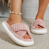 Size Shoes for Ladies Winter Peep Toe Women's Slippers Platform Flat with Warm Slippers Women Light Hot Sale Cotton