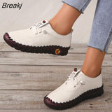 Sneakers Women Shoes Autumn New Platform Loafers Retro Lace Up Flat Non-slip Casual Shoes Female Mom Shoe Chaussure