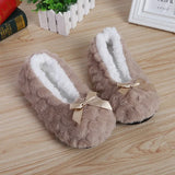 Fluffy Female Floor Slipper Women's Winter Shoes Warm Thick Fur Plush Anti-Skid Grip Sole Cute Funny Indoor Home House
