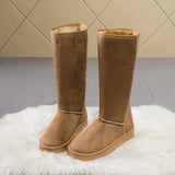 boots women shoes woman leather fur button knee thigh high long australia snow shoes women boots big size 41 Botas