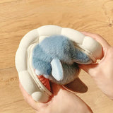 Kids Parents Shark Winter Cartoon Shark Home Slippers Couples Fashion Indoor Thick Bottom Plush Funny Cotton
