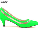 2023 New spring and autumn fashion OL low heeled shoes sexy patchwork women pointed toe pumps size 35-42