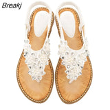 New Summer Women Round Toe Flat Sandals Comfortable Outdoor Sports Beach Soft Bottom Opened Toe Fashion Casual