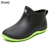 Boots Women's Rubber Anti-skid Colorful Unisex Ankle Boots Lightweight Slip on Shoes 2023 Fashion Water-proof Drop