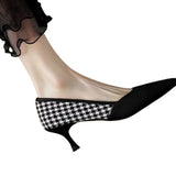 Pointed Toe Stiletto High Heels Elegant Shallow Women Shoes Spring Autumn Leather Single Shoe Temperament Women