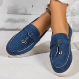 New Women Loafers Slip on Ladies Flats Brand Spring Autumn Casual Flat Shoes Leather Cashmere Single Shoes plus size
