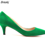New SIMPLE Women Pumps Party Shoes VELVET High Heels Woman Comfortable Low