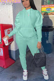 Hoodies Sporty Two Piece Set Women PINK Letter Print Sweatshirt And Skinny Pants Tracksuit Autumn Winter Casual
