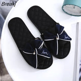 New Summer Fashion Women Indoor Slippers Butterfly-knot Light Flats Open Toe Home Slides Causal Comfortable