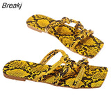 Summer Sandals Shoes Woman Color Matching Rope Knot Beach Toe Sandals Fashion Comfortable Women Plus Size