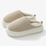 Sole Home Indoor Slippers for Women 2023 Winter Warm Corduroy Cotton Slippers Woman Flat Heels Non Slip House Shoes