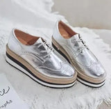 Womens Sneakers Shoes Wedge Basket 2024 Platform Tennis Female Roses Fashion Thick Sole Silver Trainers High Lace-Up Fabric PU