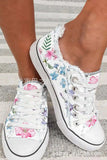 Canvas Shoes 2023 New White Wild Women Large Size Shallow Mouth Lace-up Sports Shoes Casual Flat Women Shoe Femme