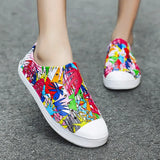 New Native Men Graffiti Summer Sandals Couple Slip-on Soft Sandalias Colorful Adult Hollow-Out Beach Flats