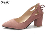 Elegant Women Shoes Square Heel Sandals Womens Shoes Comfort Summer All-match Bow Tie Office High Heel Ladies Dress