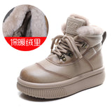 Breakj Leisure Snow Boots Women Double Zipper Wool Short Boots Warm Plus Velvet Martin Boots Thick Cotton